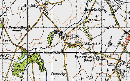 Old map of Hatcliffe in 1946