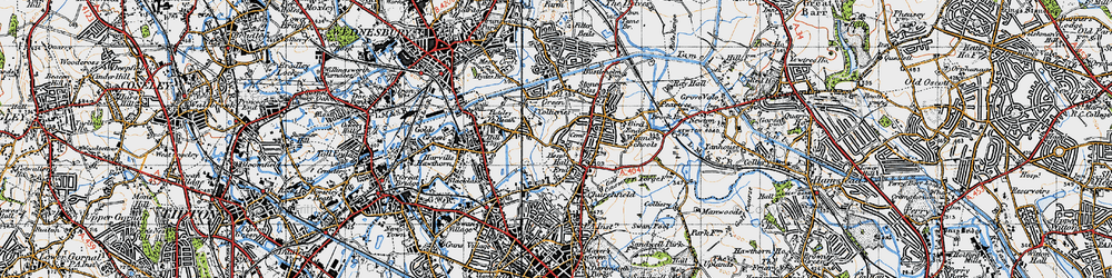 Old map of Hateley Heath in 1946