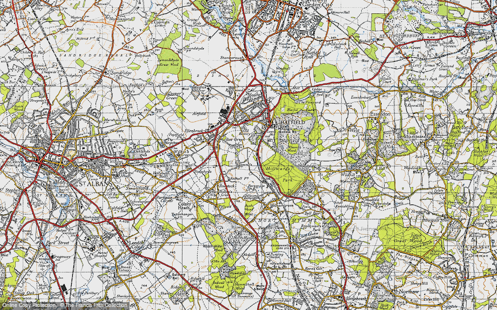 Old Map of Hatfield, 1946 in 1946