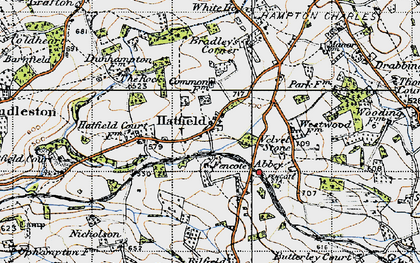 Old map of Westwood Park in 1947