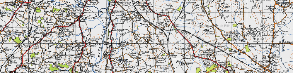 Old map of Hatfield in 1947