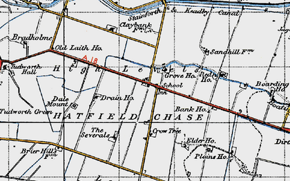 Old map of Hatfield Chase in 1947