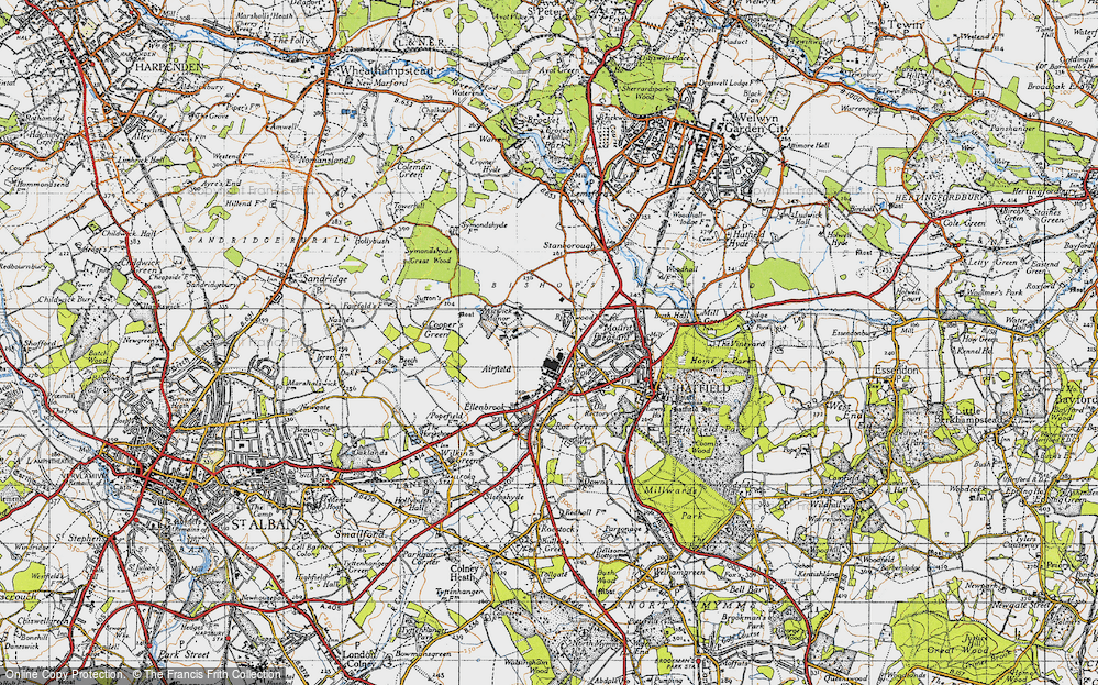 Old Map of Hatfield Garden Village, 1946 in 1946