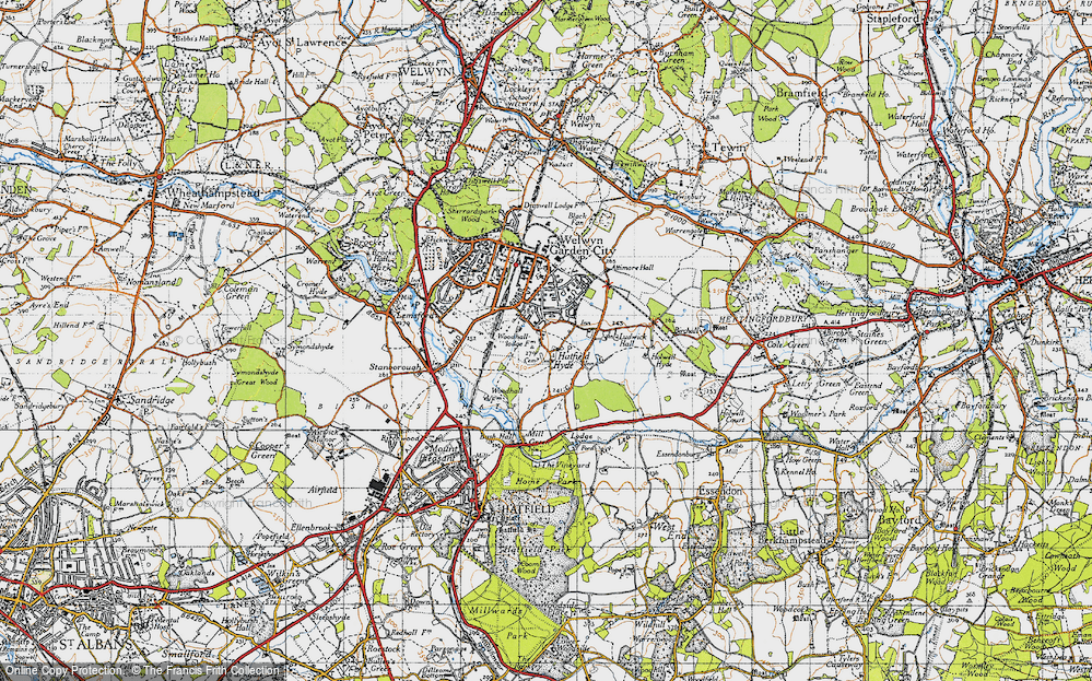 Old Map of Hatfield Hyde, 1946 in 1946