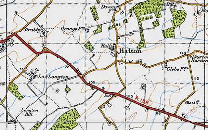 Old map of Hatton in 1946