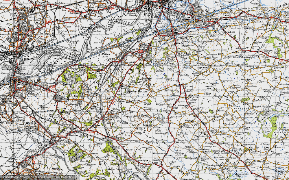 Old Map of Hatton, 1947 in 1947