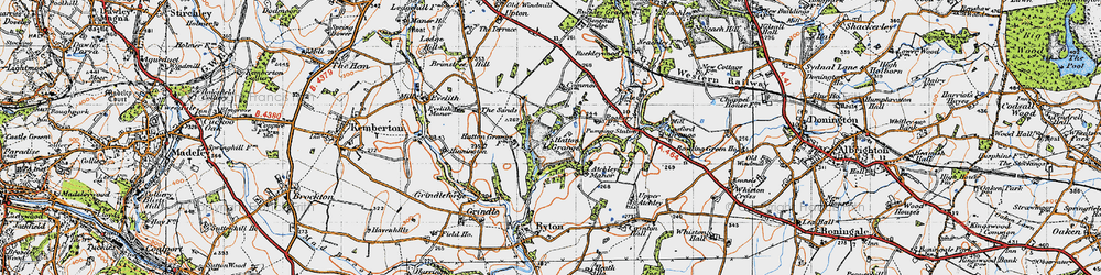 Old map of Bonemill Br in 1946