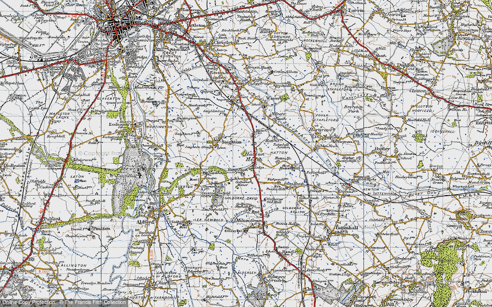 Old Map of Hatton Heath, 1947 in 1947