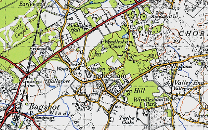 Old map of Windlesham Hall in 1940