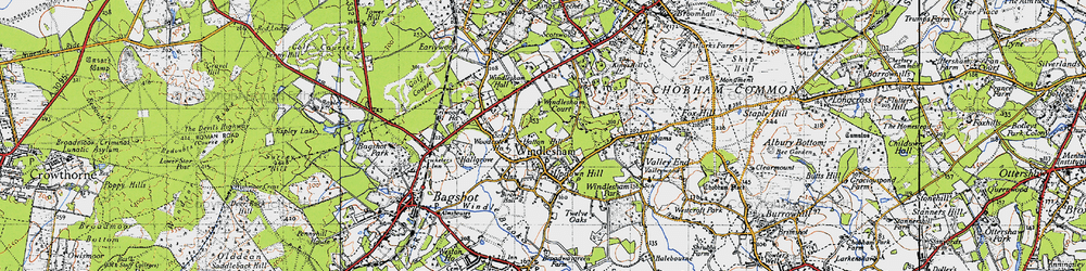 Old map of Windlesham Hall in 1940