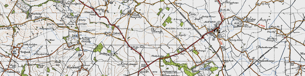 Old map of Haugh in 1946