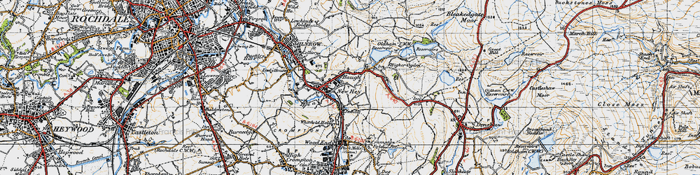 Old map of Haugh in 1947