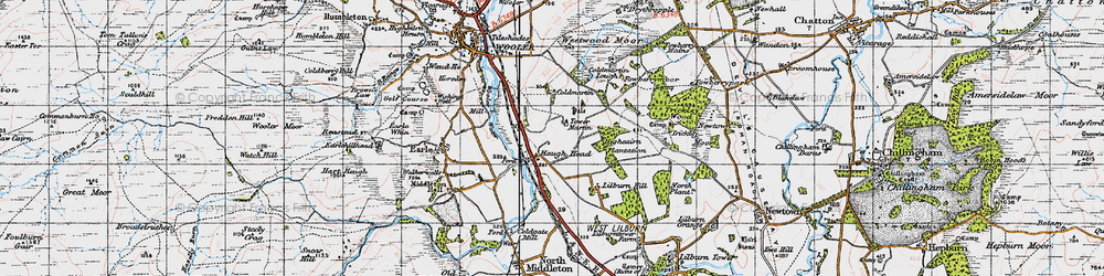 Old map of Lilburn Hill in 1947