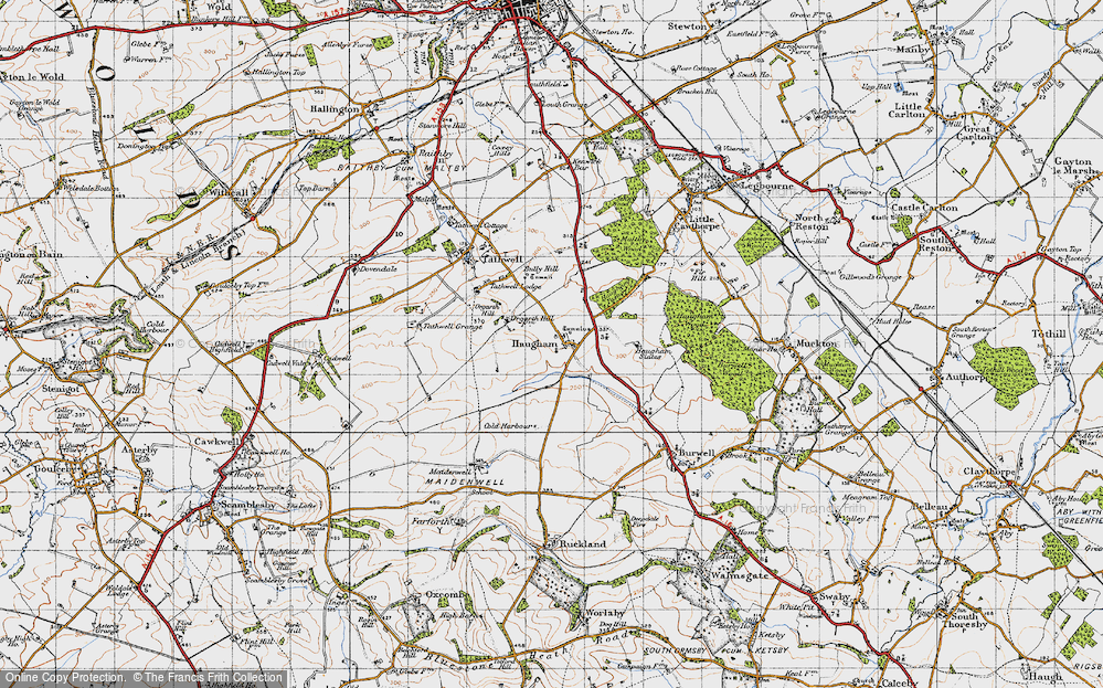 Old Map of Haugham, 1946 in 1946