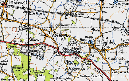 Old map of Broad Border in 1946