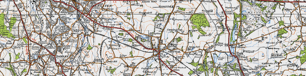 Old map of Aston Coppice in 1946