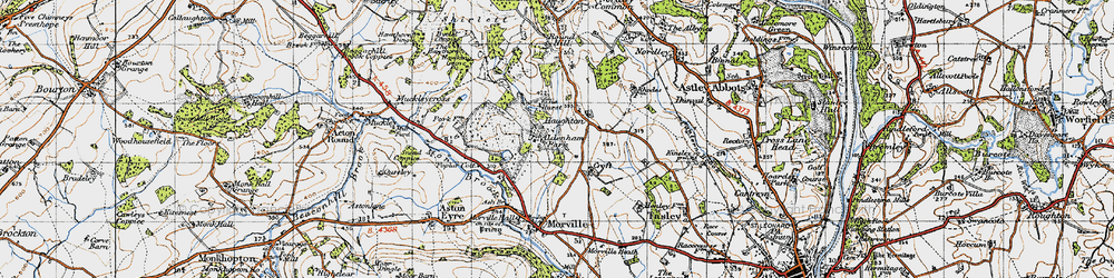 Old map of Aldenham Park in 1947