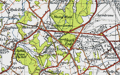 Old map of Haughurst Hill in 1945
