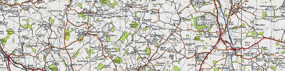 Old map of Haultwick in 1946