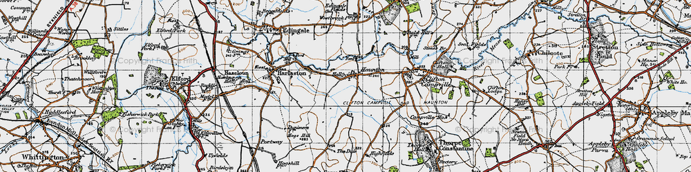 Old map of Haunton in 1946