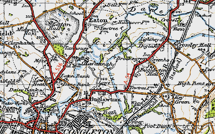 Old map of Buglawton Hall Sch in 1947