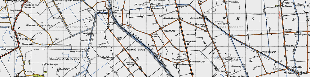 Old map of Witham Brewery in 1946
