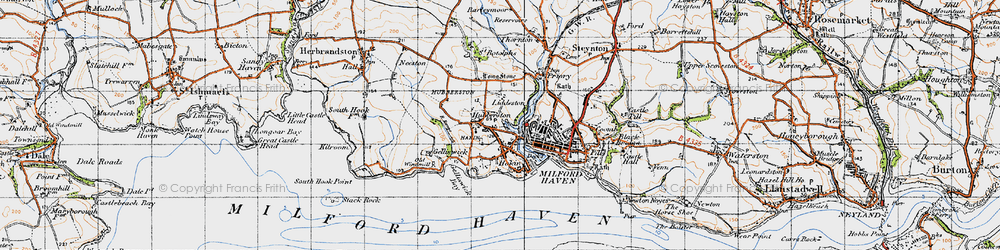 Old map of Havens Head in 1946