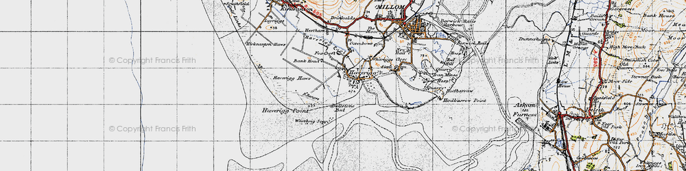 Old map of Bullstone Bed in 1947