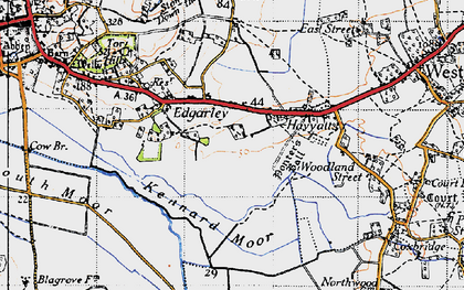 Old map of Havyatt in 1946