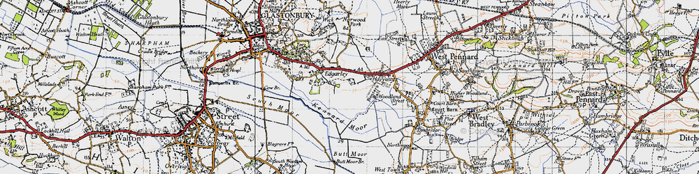 Old map of Havyatt in 1946