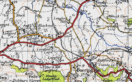 Old map of Havyatt Green in 1946