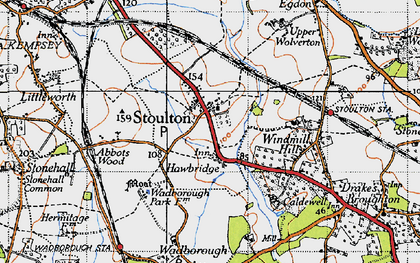 Old map of Hawbridge in 1946