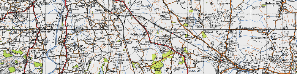 Old map of Hawbridge in 1946