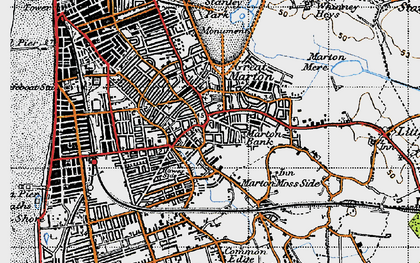 Old map of Hawes Side in 1947