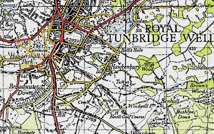 Old map of Hawkenbury in 1946