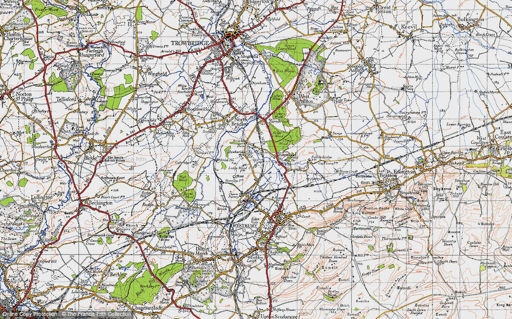 Old Map of Hawkeridge, 1946 in 1946