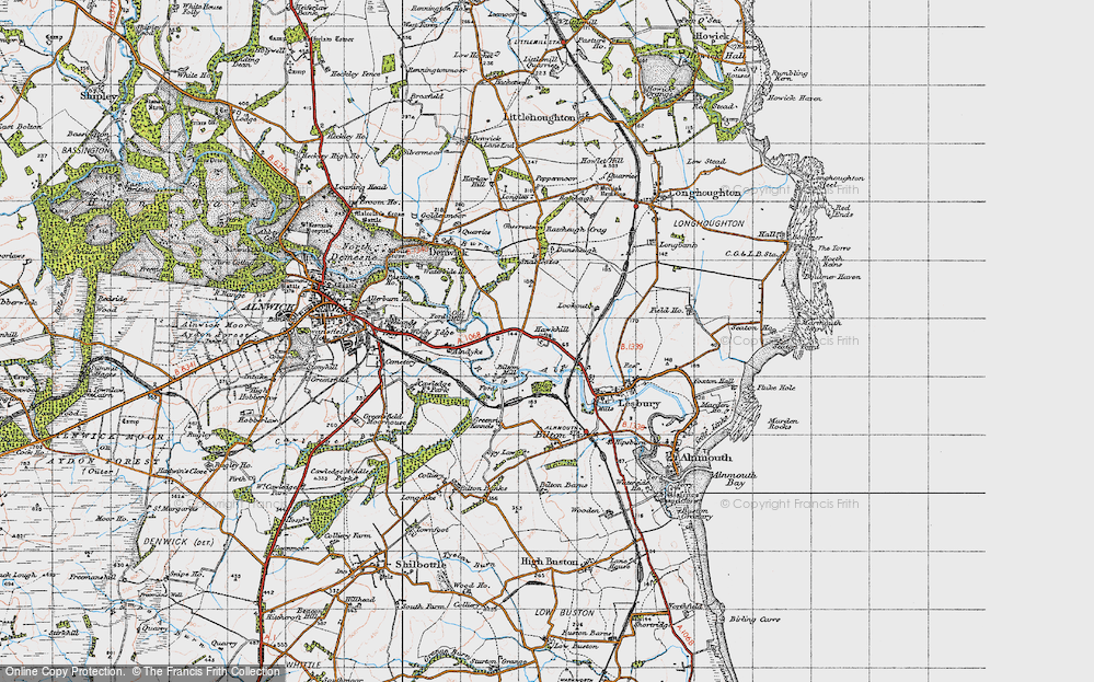 Old Map of Hawkhill, 1947 in 1947
