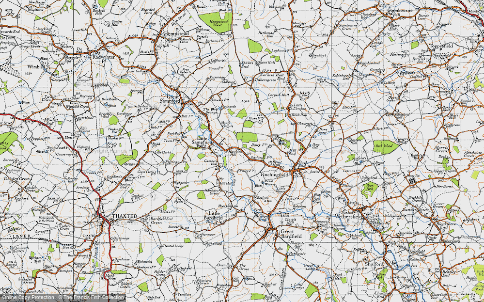 Old Map of Hawkin's Hill, 1946 in 1946