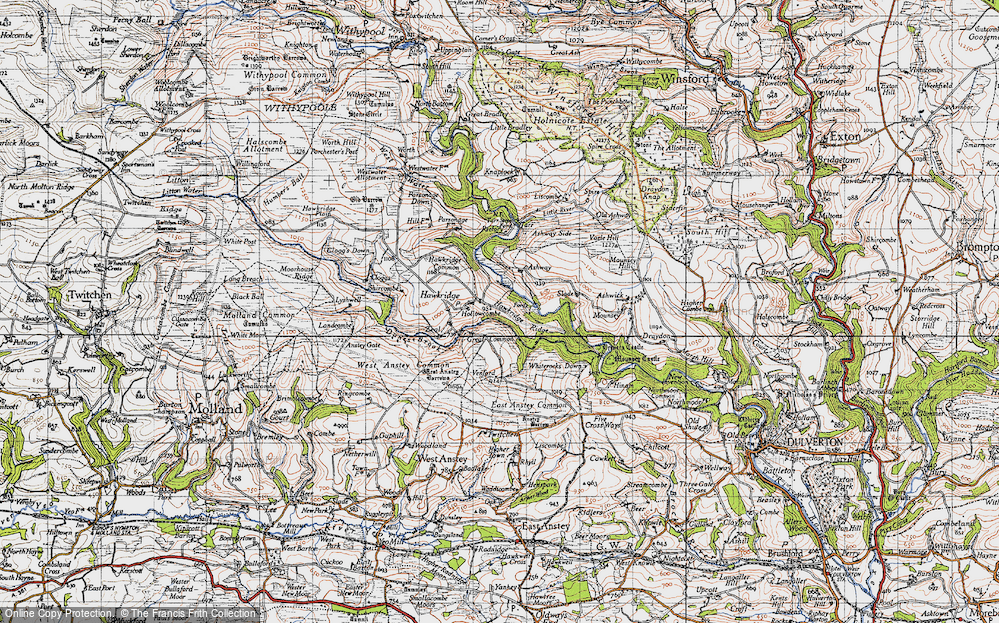 Old Map of Hawkridge, 1946 in 1946