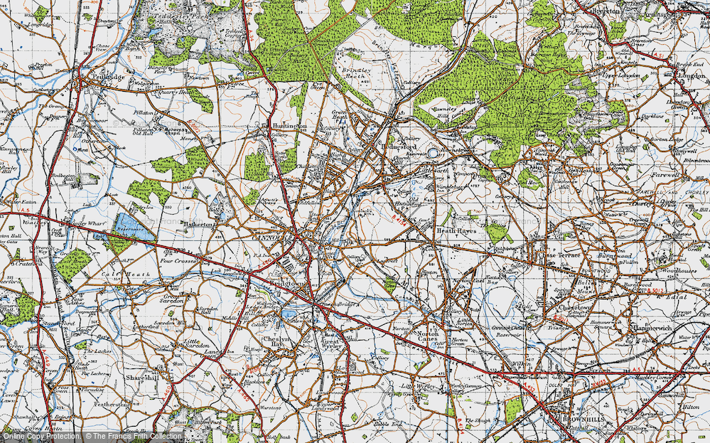 Old Map of Hawks Green, 1946 in 1946