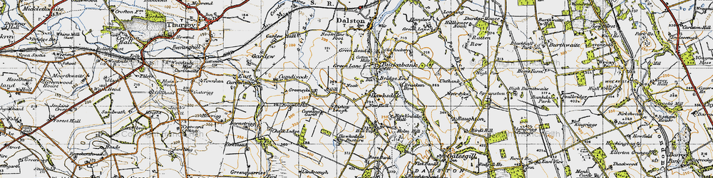 Old map of Hawksdale in 1947