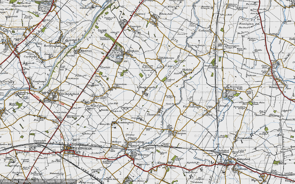 Old Map of Historic Map covering Blackford Br in 1946
