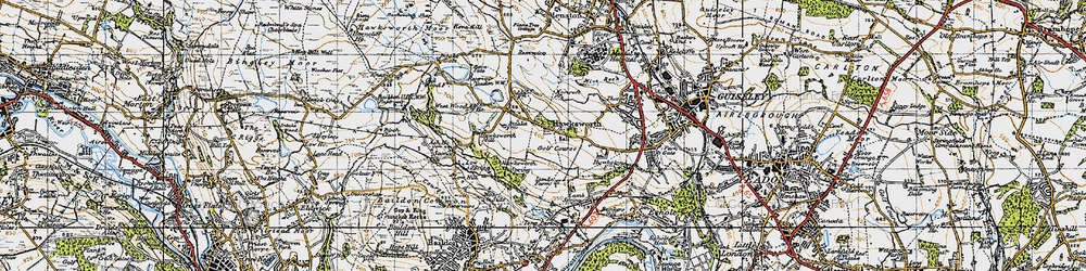 Old map of Hawksworth in 1947