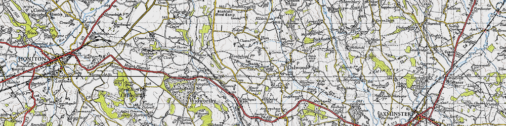 Old map of Hawley Bottom in 1946