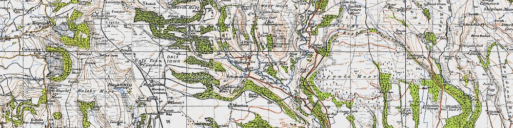 Old map of Broadway Foot in 1947