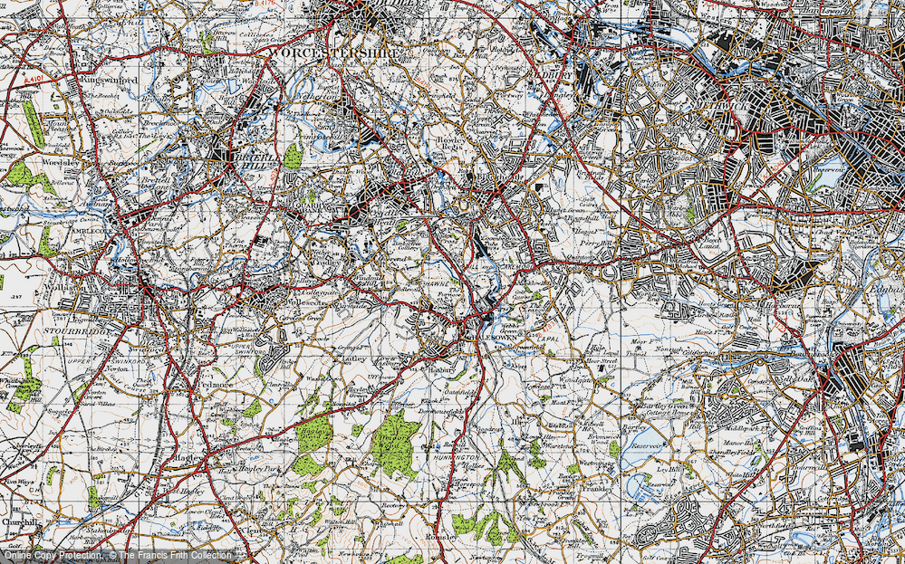 Old Map of Hawne, 1947 in 1947