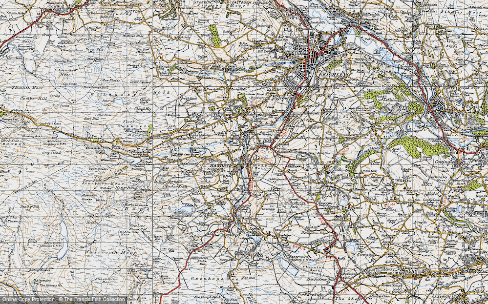 Old Map of Haworth, 1947 in 1947