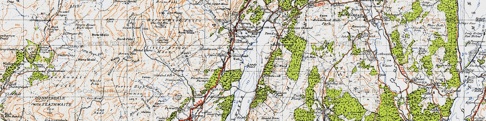 Old map of Haws Bank in 1947