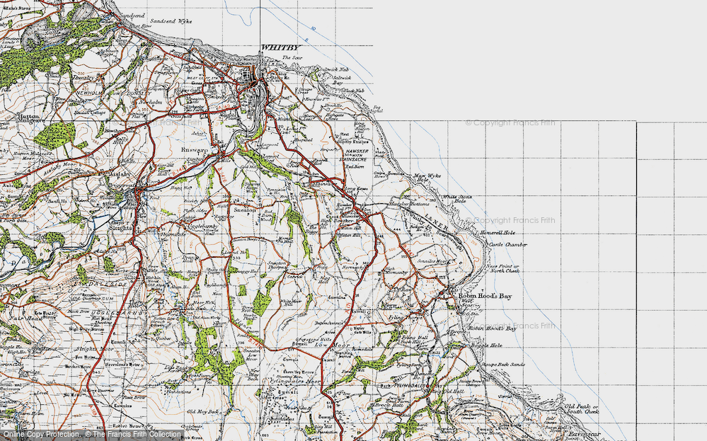 Old Map of Hawsker, 1947 in 1947