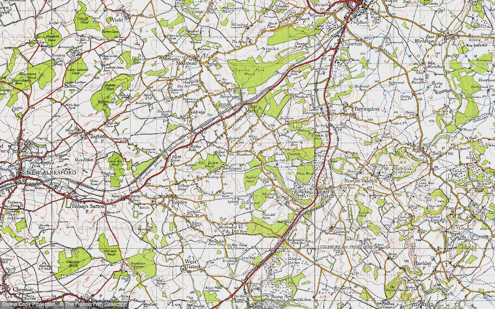 Old Map of Hawthorn, 1945 in 1945